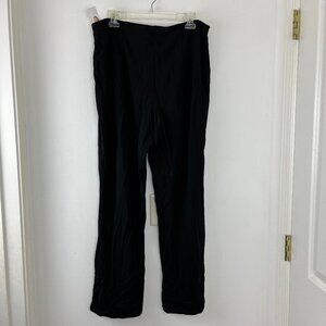 Talbots Womens Black Stretchy Pull on Pants XL Elastic Waist NEW